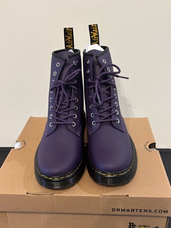 Dr. Martens Shoes - Dr. Martens Purple 8-Eye Lace-Up Boots